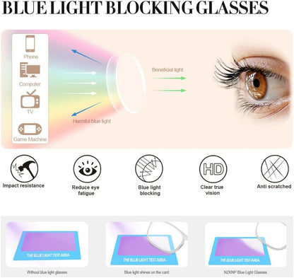 Blue Light Glasses for Woman Men,Blue Light Blocking Glasses,Clear Glasses